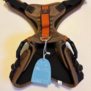 Dog Harness by Gooby - Brown and Orange